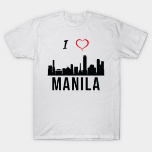 I love Manila Skyline Filipino Culture Philippines T-Shirt